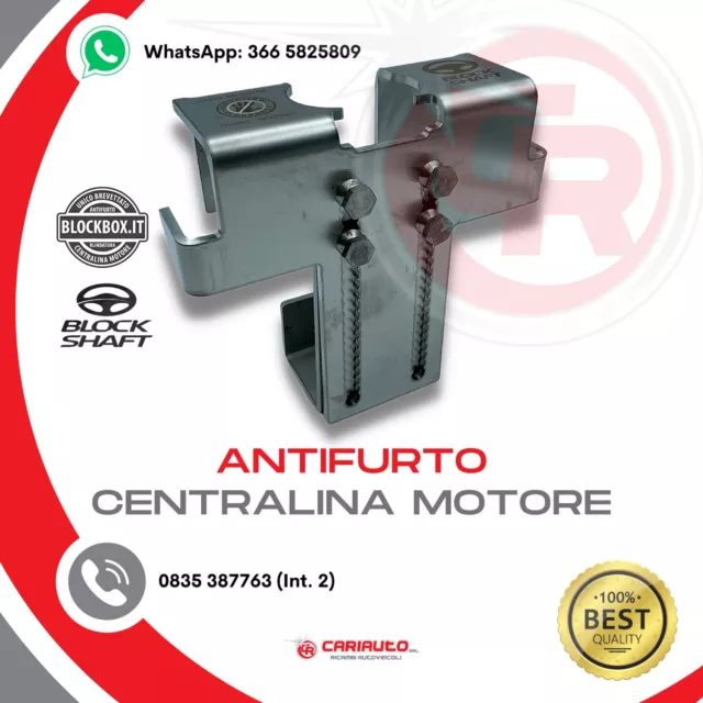 ANTIFURTO Per Protezione Centralina AUTO STEEL MONSTER 4mm CON PRESE SUPERIORI