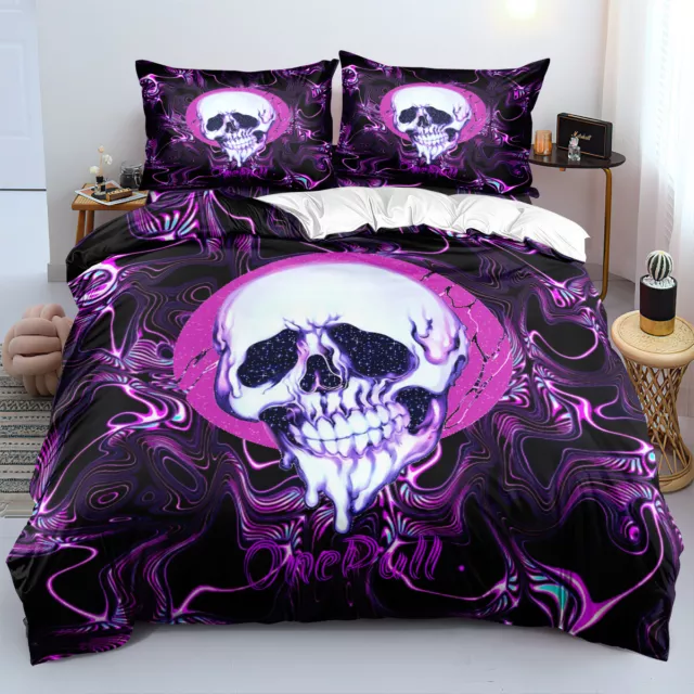 Personalised Skeleton Skull 04 Quilts/Duvet Cover Bedspread Bed Set Single Size