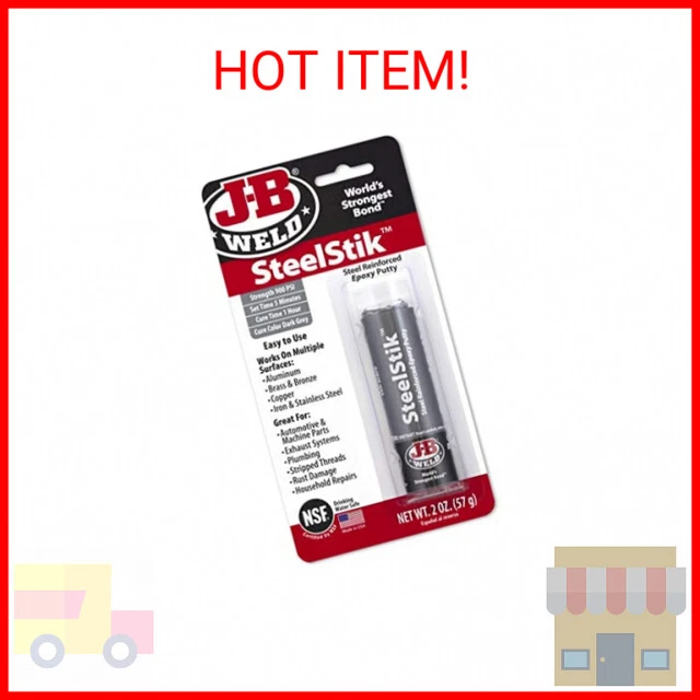 J-B Weld 8267 SteelStik Steel Reinforced Epoxy Putty Stick - 2 oz.