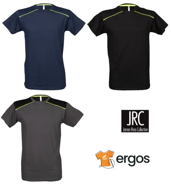JRC T-Shirt IMPERIA da Uomo Girocollo Maglia a Mezza Manica Corta 100% Cotone