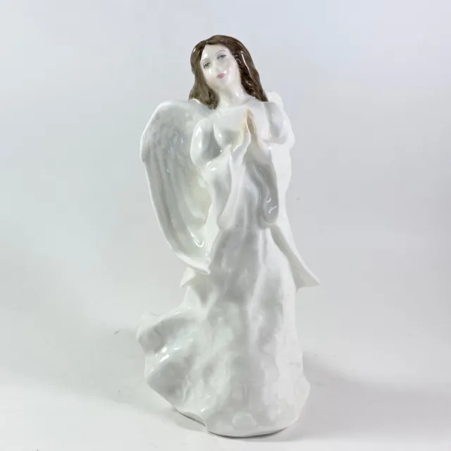 Vintage Royal Doulton 1996 White Porcelain Praying Angel  Figurine HN 3733
