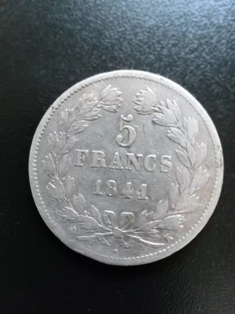 pièce 5 francs argent louis philippe 1841 K Bordeaux