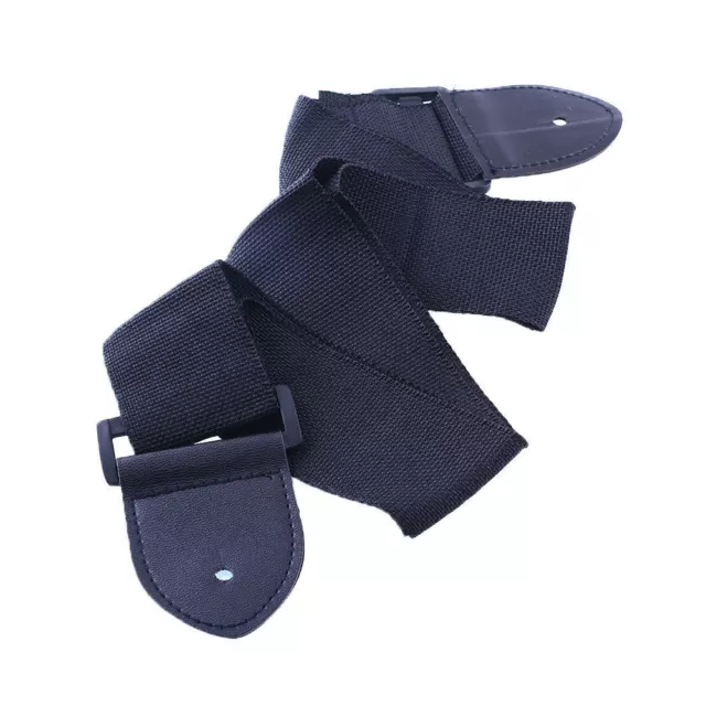 Guitar Strap Adjustable Leather Ends Nylon Belt Electric Acoustic Guitar Bass