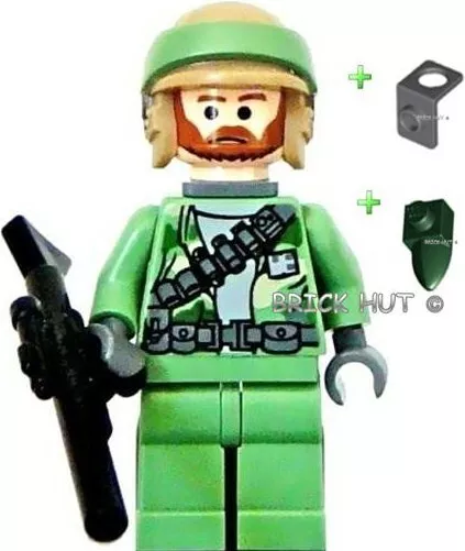 LEGO STAR WARS Rebel Commando 2 Beard Figure Fast Gift