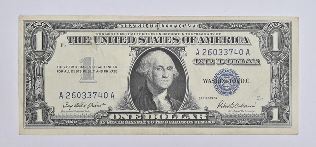 Crisp - 1957 United States Dollar Currency $1 Silver Certificate *039