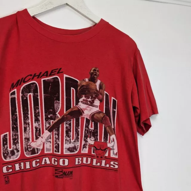 Vintage Michael Jordan T shirt 1990 Salem Sportswear Chicago Bulls Single Stitch