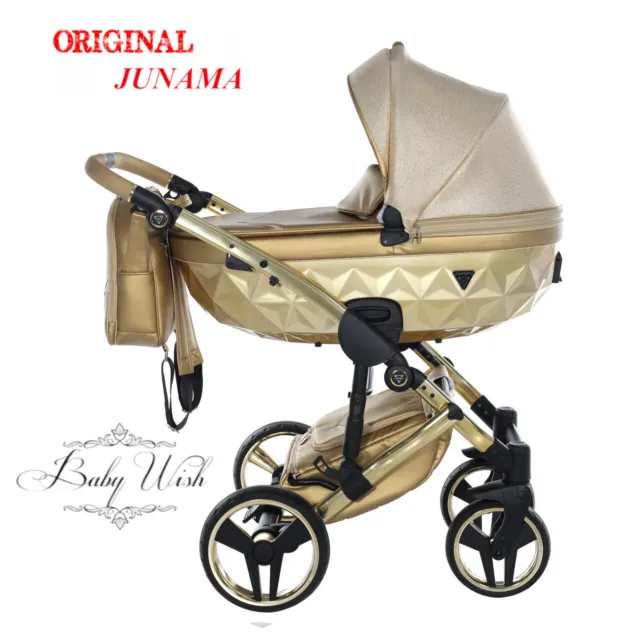 JUNAMA DOLCE V2 BABY STROLLER PRAM 3in1 CARRYCOT + PUSHCHAIR + CAR SEAT