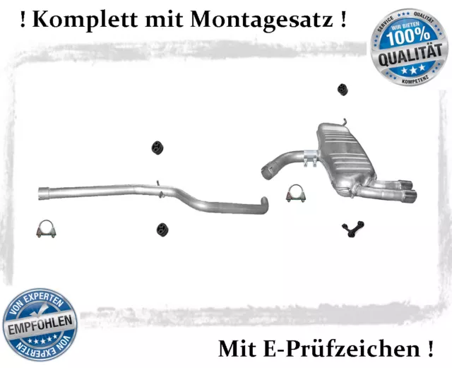 Auspuffanlage für Audi A3 (8P1) 2.0 TDI 103KW 3-Tür Bj.03-08 Auspuff Montagesatz