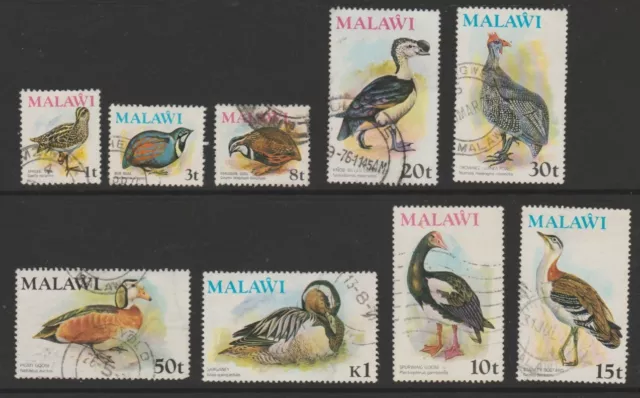 Malawi Excellent État 1975 Oiseaux Partie Ensemble D'Occasion