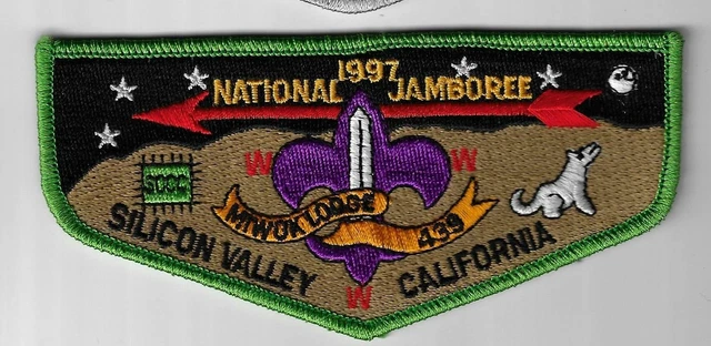 OA 439 Miwok 1997 National Jamboree Flap GRN Bdr. Santa Clara County, California