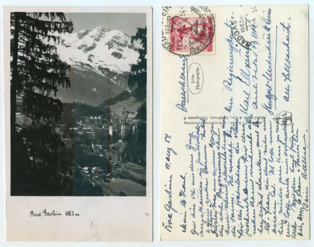 74489 - Bad Gastein - real photo - postcard, run 11.8.1954