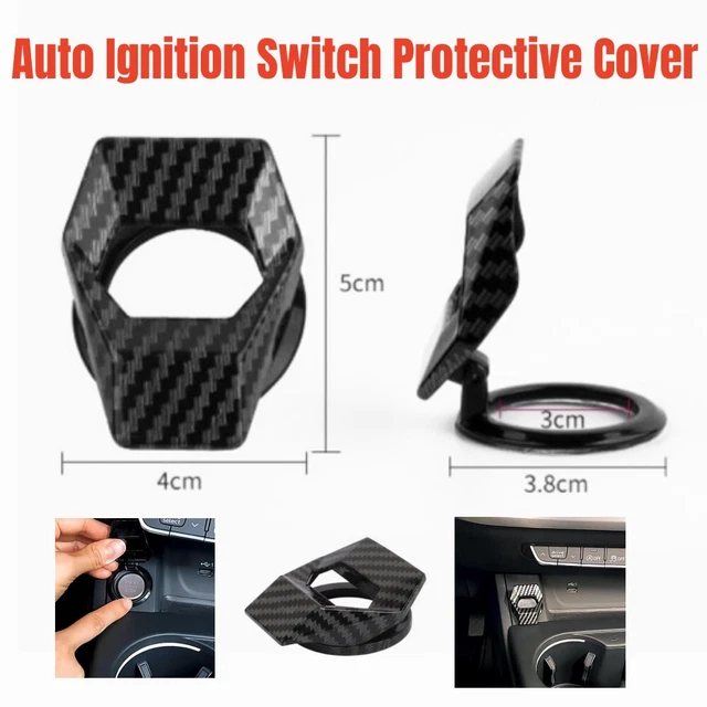 Aluminium Auto Ignition Switch Protective Cover Start Button Decorate Trim Parts