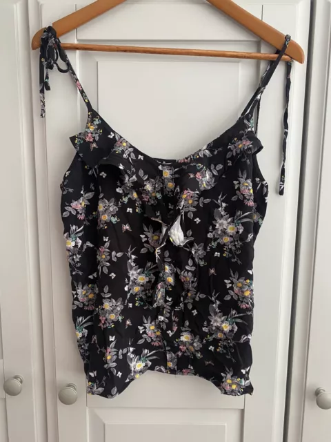 Ladies Oasis Multicoloured Strap Cami Blouse Top Size 12