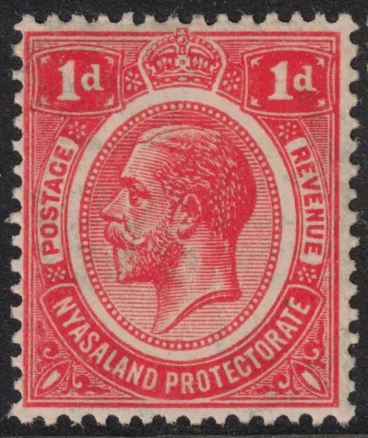 1921 Nyasaland Protectorate Scott 26 1p Rose Red Wmk 4 Mint MH