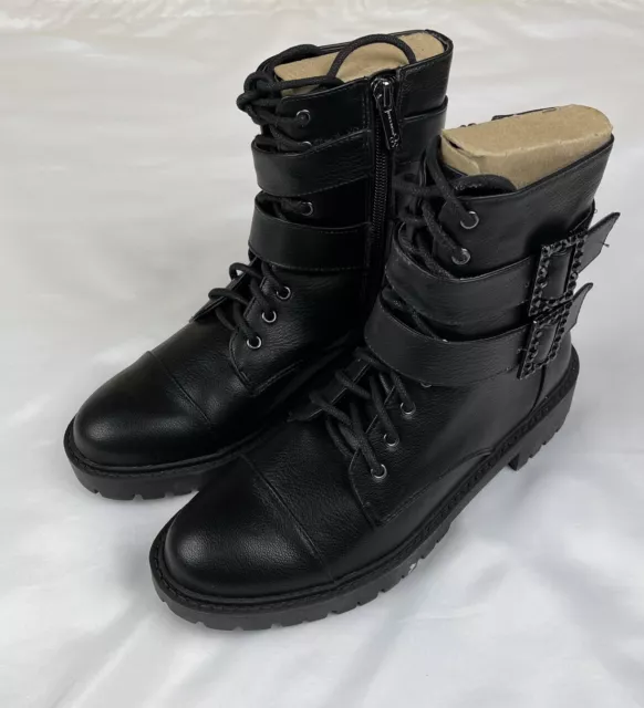 Jessica Simpson KERINA Lace-Up Combat Boots Boot Black Size 6.5
