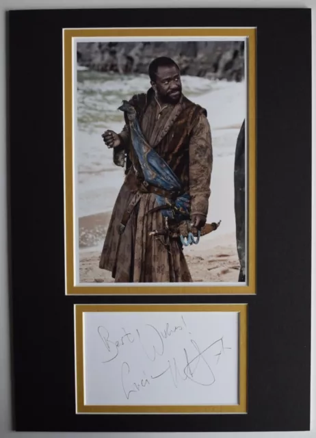 Lucian Msamati Signed Autograph A4 photo display Game of Thrones GOT Actor COA