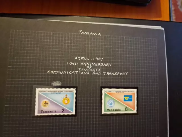 Tanzania 1987 Sg 532-533 10Th Anniv Of Transport Mnh