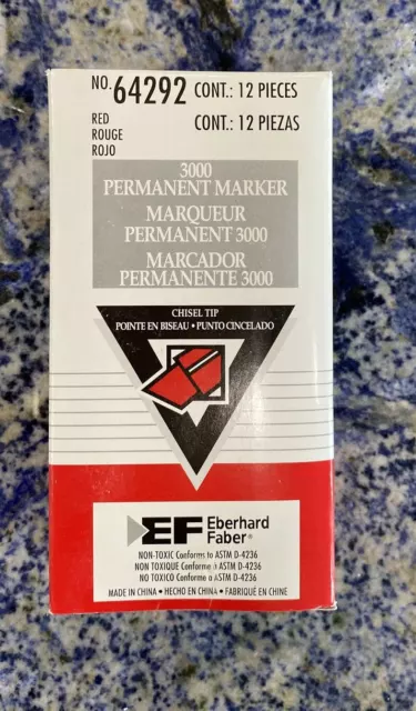 Eberhard Faber,Berol 3000 Chisel-Tip Permanent Markers, Red ,64292- 1 dozen