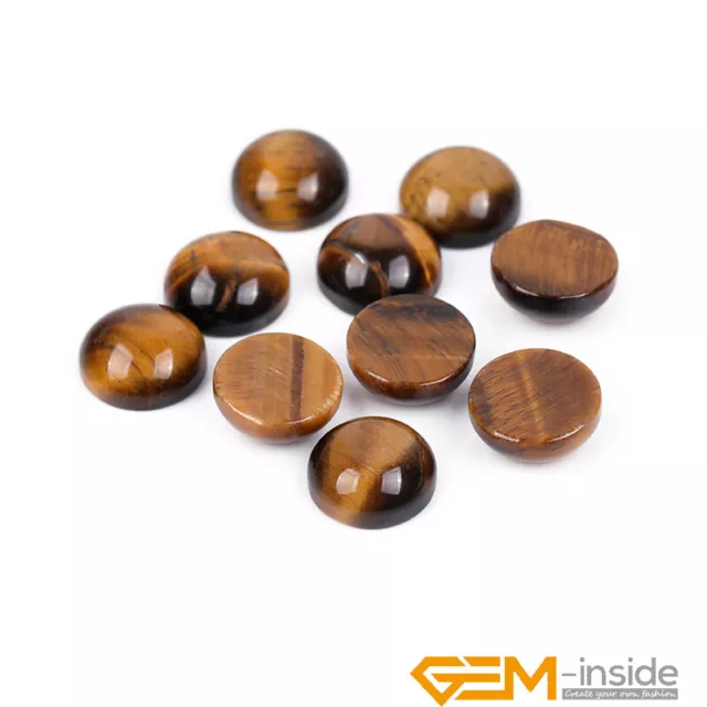 Natural Gemstone Tiger's Eye CAB Cabochon Loose Beads For Jewelry Making 5Pcs YB