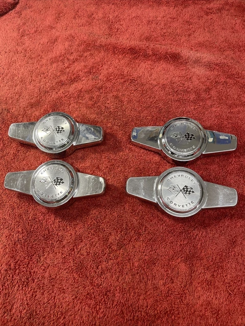1956-63 ￼Corvette hub cap spinners 3725239 Clean