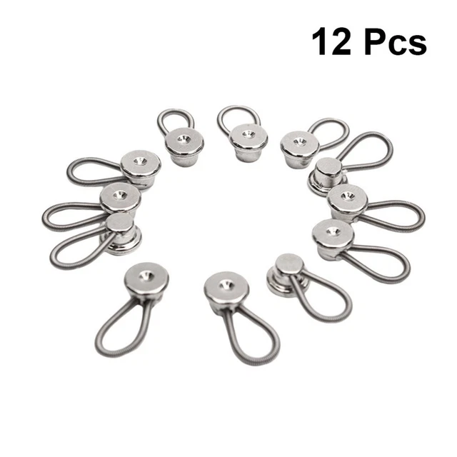 12 piezas Botón de extensión de cintura Extensiones elásticas Cinturón