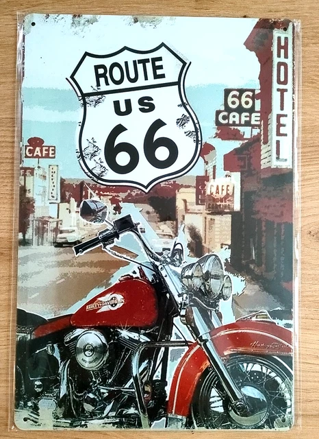 Lot De 10 Plaques Métal Vintage – Déco Route 66, Auto, Moto, Avions