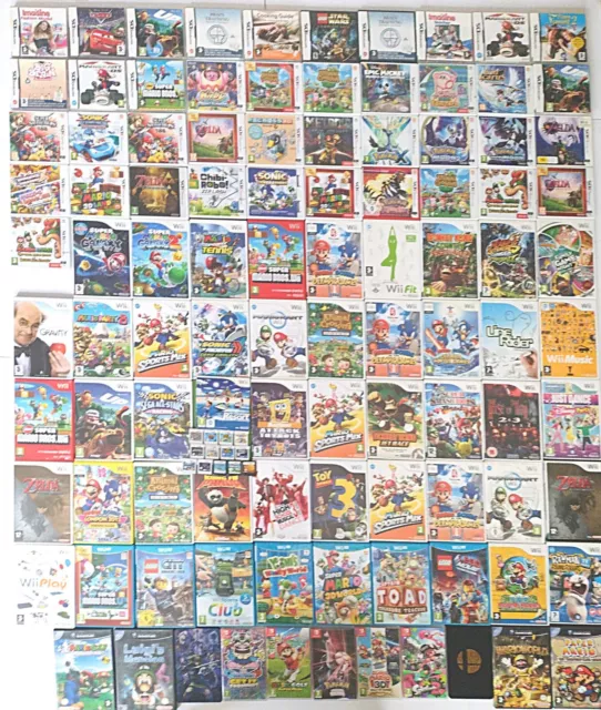 Nintendo DS/2DS/3DS/GameCube/Wii/WiiU/Switch games