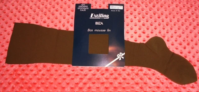Bas Nylon 20 Deniers Pour Porte-jarretelles ERGORA - Taille 9½-10 - Couleur Perle - Style Vintage Rétro - Neuf Avec étiquettes