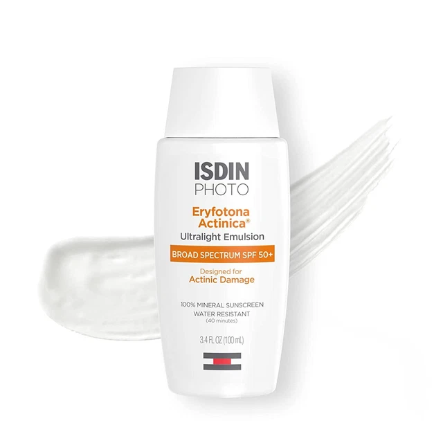 ISDIN Eryfotona Actinica Zinc Oxide and 100% Mineral Sunscreen Broad...