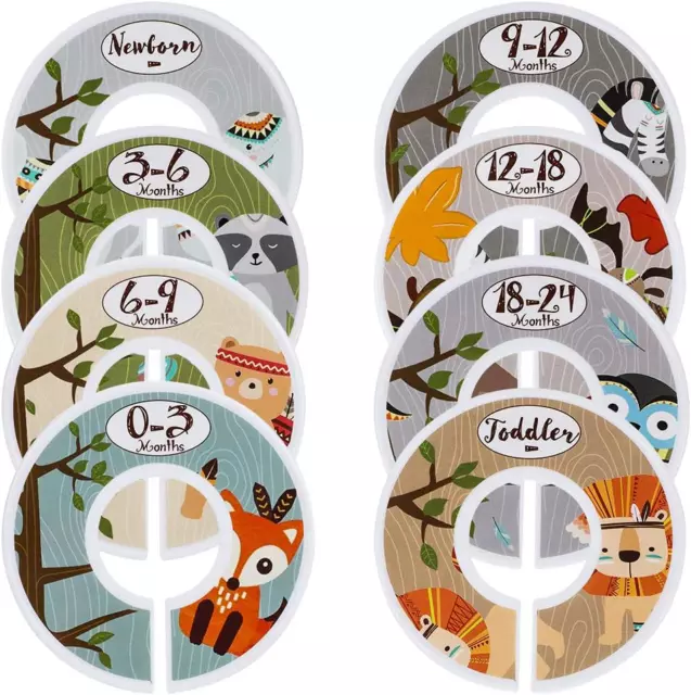 8pcs Baby Closet Size Dividers Round Closet Organizer Baby Boy Girl Clothing