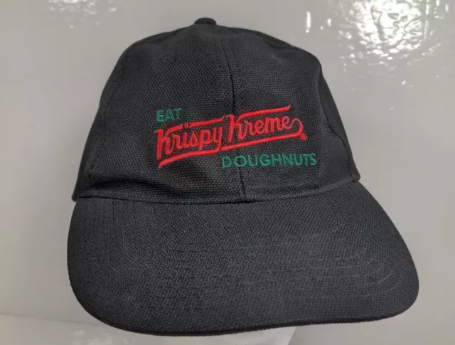 EAT KRISPY KREME DOUGHNUTS Black Baseball Cap Hat Adjustable One Size Oobe!!