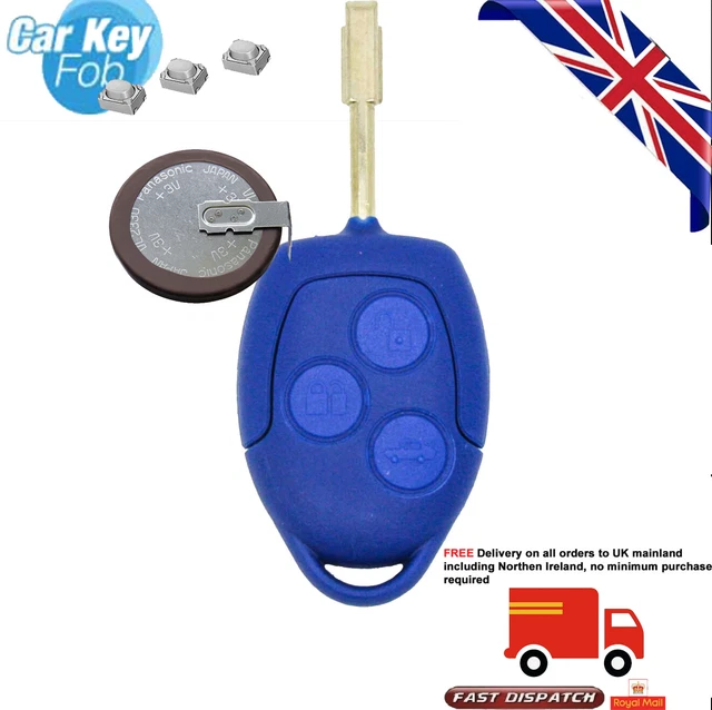 FORD TRANSIT MK7 Blue Key Fob Case Remote Battery VL2330 Switches
