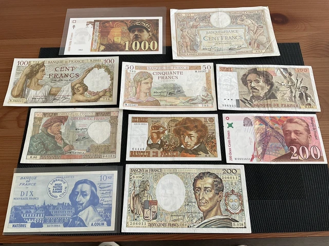 FRANCE: 10 Billets Divers De Belle Qualité, TTB à NEUFS🇫🇷 FRANCE: 10 Billets Divers De Belle Qualité, TTB à NEUFS🇫🇷