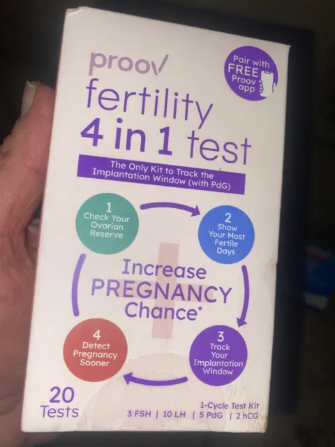 Prueba de fertilidad 4 en 1 Proov. Aumentar las posibilidades de embarazo. 20 pruebas