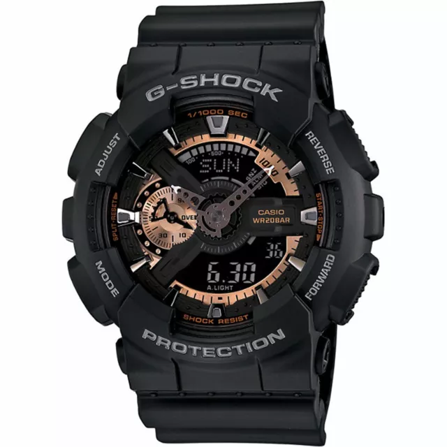 CASIO G-SHOCK ANALOG/DIGITAL Watch Matte Black Resin GA110RG-1A $19.99 ...