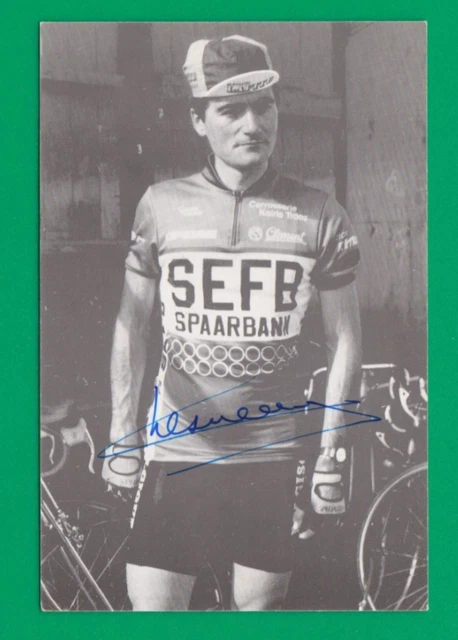 CYCLISME carte cycliste BERNARD HINAULT équipe LA VIE CLAIRE Pub LOOK