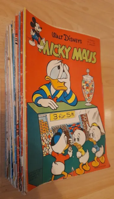 Original Micky Maus 40 Hefte Von  1956/57/58/59  Konvolut Dachboden Fund Ansehen