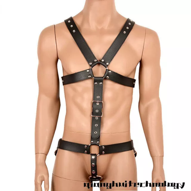 Man Leather Full Body Harness Adult Full body harness Bandage Harness