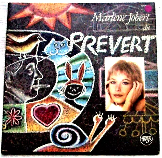 Disque vinyle 45t / 17cm -  Marlène Jobert dit Prévert       D824