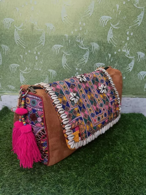 banjara handmade kuchi ethnic embroidery tribal tassel boho shoulder bag