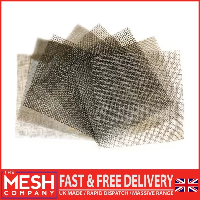 STAINLESS STEEL WOVEN wire Mesh 50 60 80 100 120 150 180 200 250 300 325  400 500 £8.06 - PicClick UK