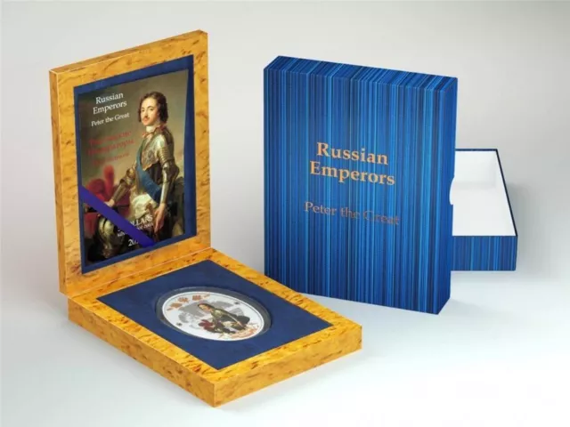 Niue 2014 $5 Russian Emperors - Peter the Great- 2Oz Silver Proof Coin