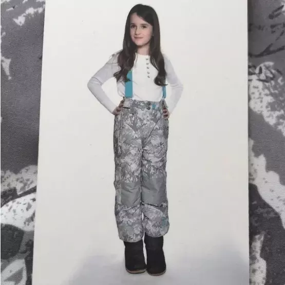 WEATHERPROOF 32 DEGREES Girl's Winter Ski Snow Bib Pants Gray, Medium(10-12) NWT