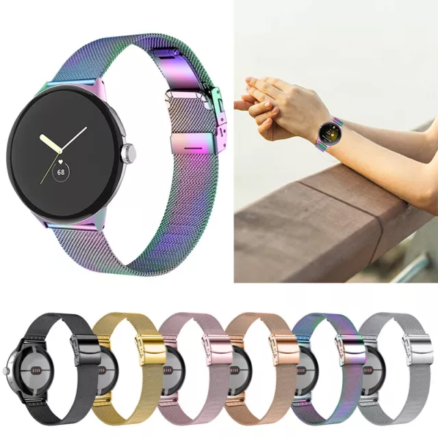 For Google Pixel Watch 1  Band Milanese Band Metal Stainless Steel Buckle Strap