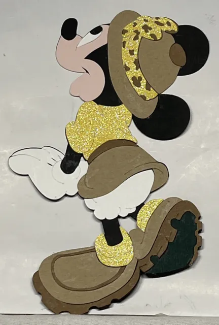 Tarjeta troquelada troquelada de safari de Minnie Mouse Disney World Disneyland