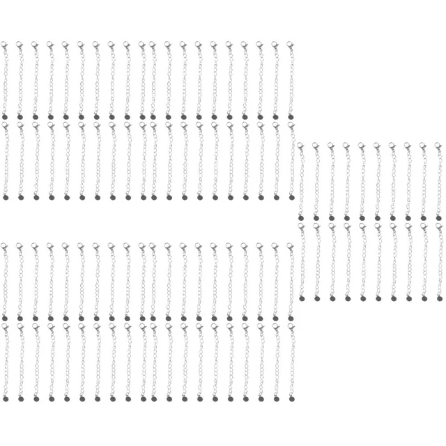 100 piezas Collar Extensor Cadenas Pulsera Extensores Elegantes Cadenas de Extensión