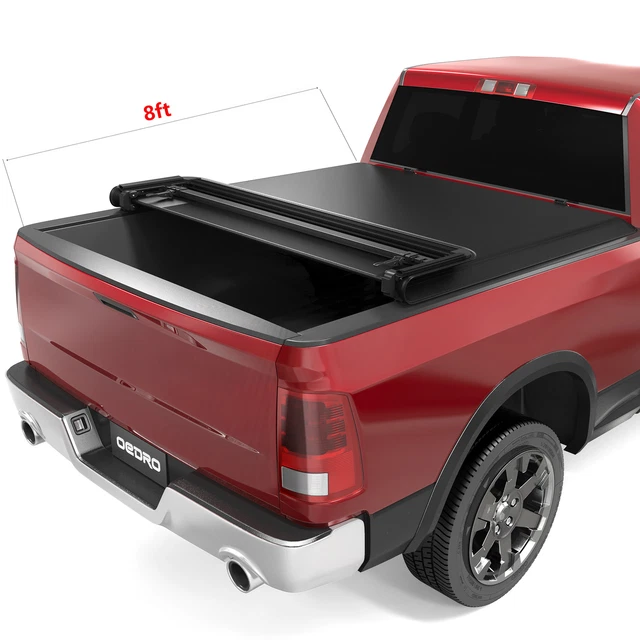 OEDRO 4FOLD TONNEAU Cover 8ft Long Bed for 20022023 Dodge Ram 1500