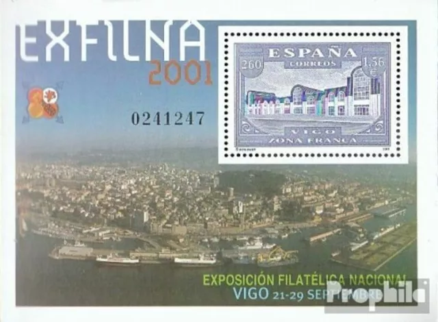 España Bloque 98 (completa edición) nuevo con goma original 2001 exposicion de s