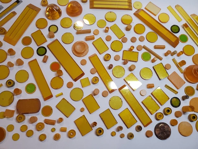 200 PC Lot ZNSE Zinc Selenide Substrate Optics Windows Prisms Rectangles    2nds