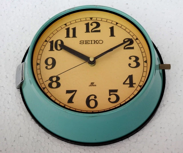 Horloge Murale Seiko Vintage Industriel - Super Tanker Ship - Fer Et Fibre (Occasion)